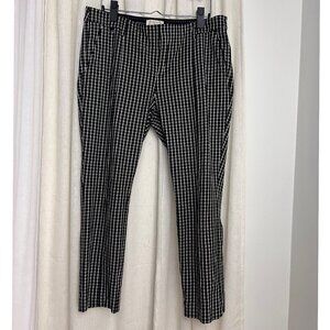 Anthropology Essential Slim Pants Black and White Checkered Womens US Size 6
